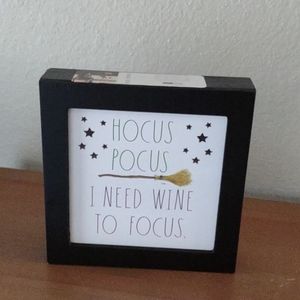 Rae Dunn Hocus Pocus wood sign NEW